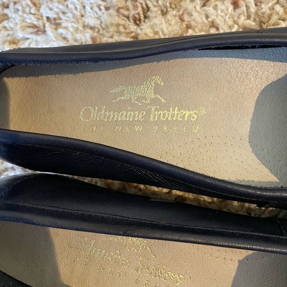 Oldmaine trotters size 7 genuine leather loafers black tasseled weave pattern - Picture 2 of 7